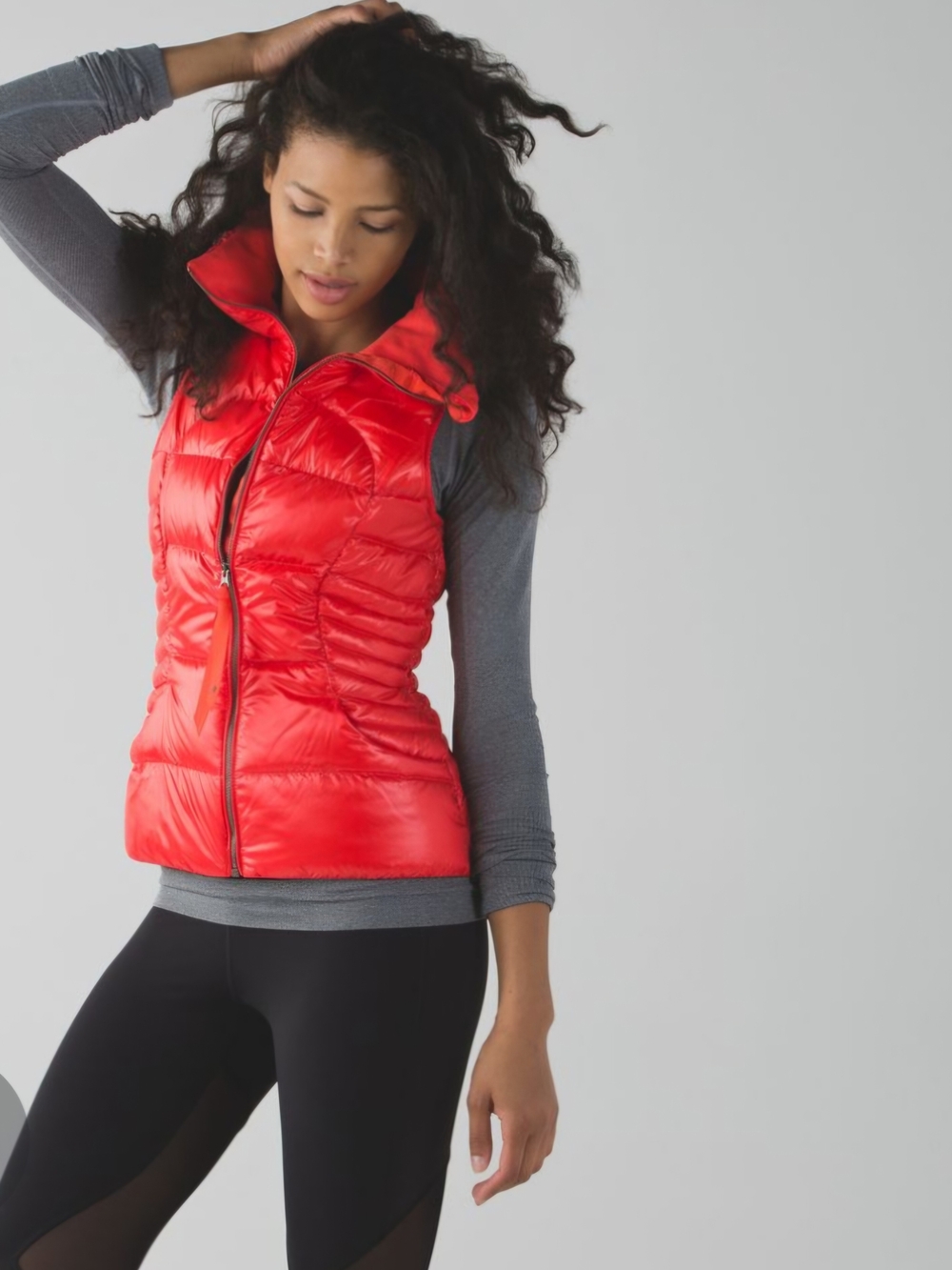 Lululemon Fluffin Awesome Red Quilted Down Puffer Vest.  Fits Like Size 0.